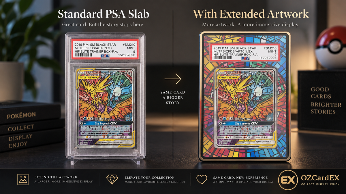 How Extended Artwork Transforms PSA Slab Displays