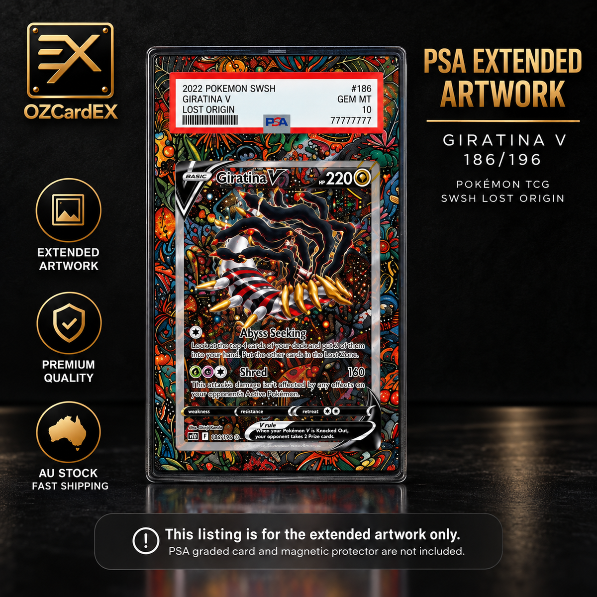 Giratina V 186/196 Extended Artwork for PSA Display Frame