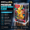 OZCardEX premium acrylic Booster Bundle protector case with sealed Pokemon Booster Bundle display